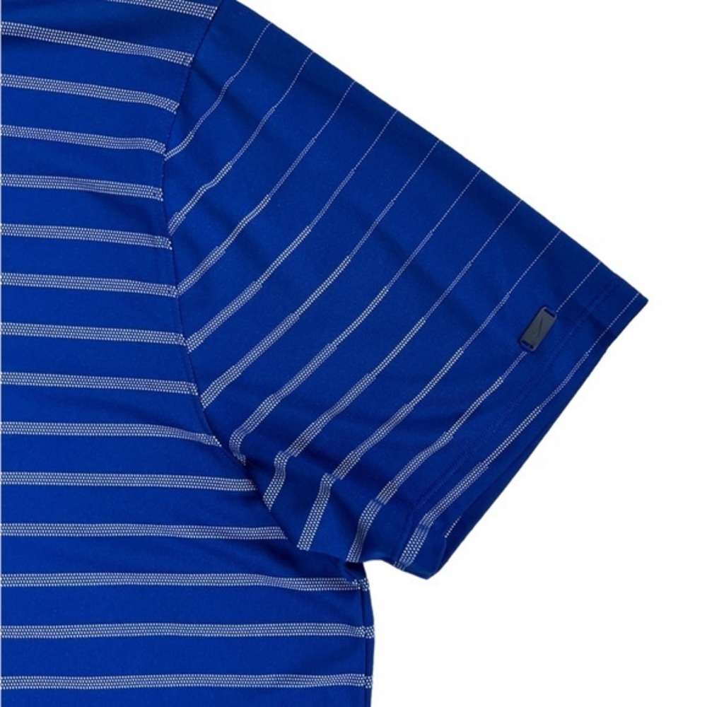 Nike Dri-Fit Men's Blue Standard Fit‎ Striped Performance Polo Shirt Sz. XL NWOT - Picture 5 of 13